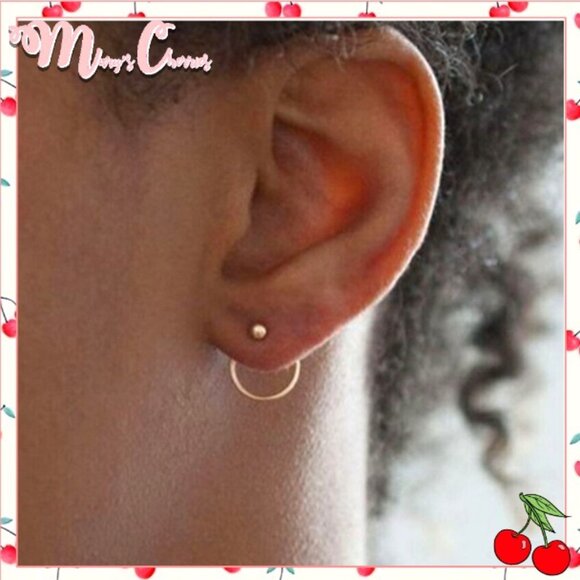 Boutique Jewelry - 🍒  LAST Simple Punk Ring Ear Jackets Threader Earrings